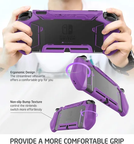 Vista 7 de Mumba - Funda compatible acoplable con Nintendo Switch Blade Series de poliuretano termoplástico con agarre ergonómico y cómodo
