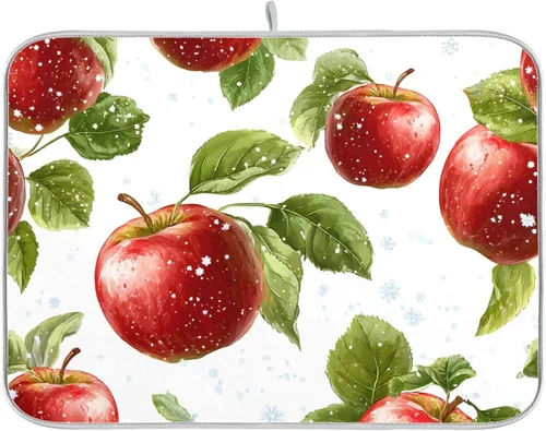 Vista 26 de Beige and Brown Marble Print Dish Drying Mat for Kitchen Counter Super Absorbent Drying Mat 16x18 inch Large Dish Drying Matts for Countertop