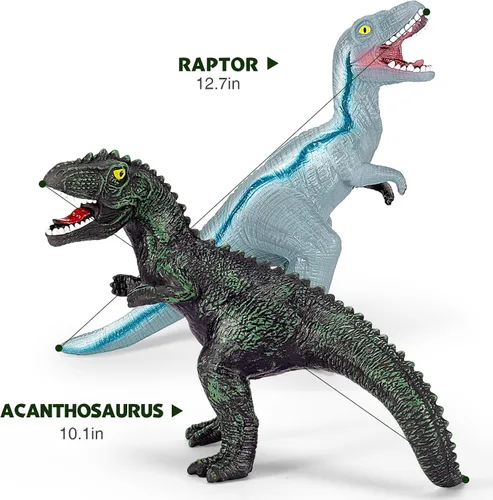 Vista 4 de Kissdream Juguetes de dinosaurio gigante de 7 piezas, juguete de dinosaurio grande para niños, juguetes de dinosaurio gigante realistas para niños