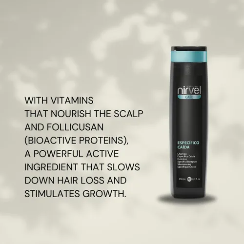 Vista 2 de Nirvel Champú de control de pérdida de cabello: Unisex adulto, sin perfume, cabello fino, 8.4 fl oz