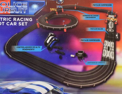 Vista 2 de Auto World/Premium Hobbies Highway Getaway Mustang VS Viper HO Escala HO Ranura Car Race Set CP7974