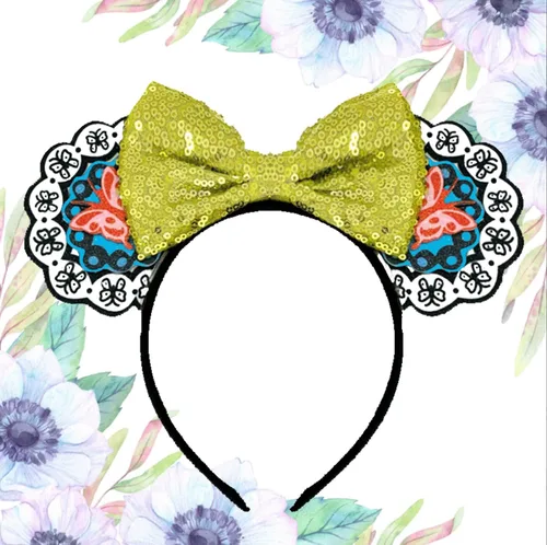 Vista 2 de Orejas de ratón arco diademas Halloween disfraz princesa decoración para Encanto vestido upCosplay