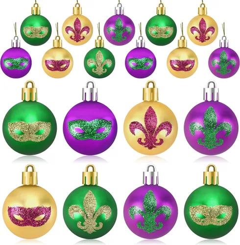 Vista 24 de JULMELON 36 Piezas Adornos de Tréboles del Día de San Patricio, Adornos de Mini Árbol, Decoración de Trébol Verde para Mesa de Comedor, Estante