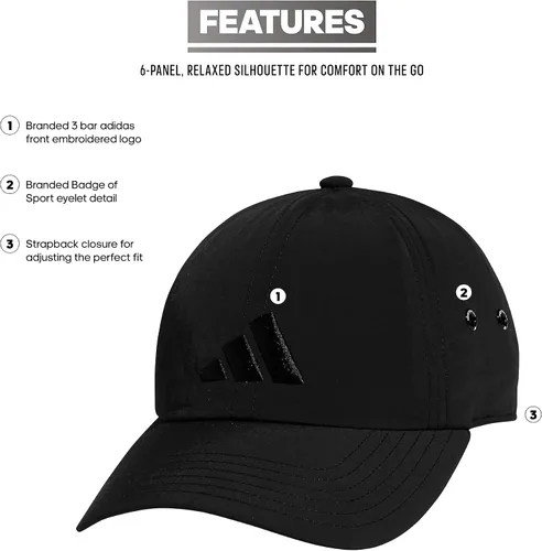 Vista 2 de adidas Sombrero de ajuste ajustable con correa ajustable Influencer 3 para mujer