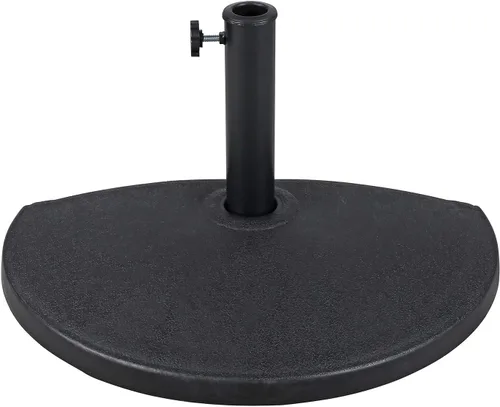 Vista 6 de COBANA Base de sombrilla de patio semicircular, soporte de resina resistente para jardín y piscina, 20 libras