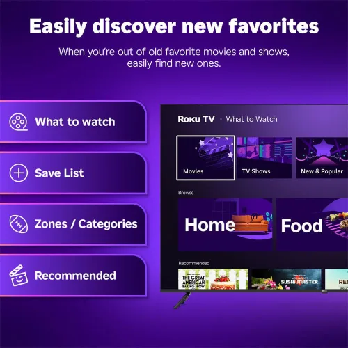 Vista 8 de Roku Serie Select de 55 pulgadas, Smart TV 4K UHD - HDR, Dolby Audio, compatible con Alexa, control por voz, Bluetooth, con cable HDMI AUX, plan