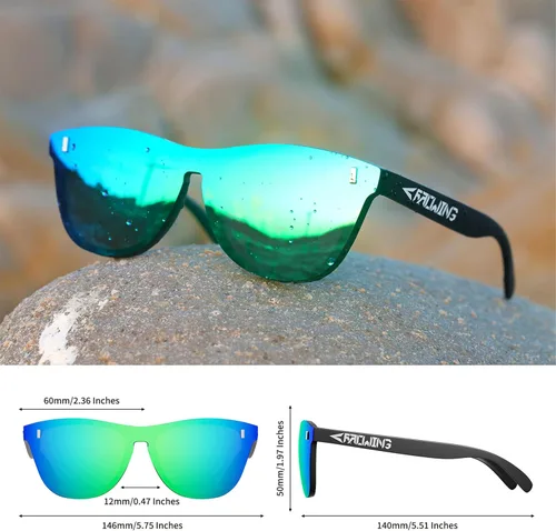 Vista 8 de ROCKNIGHT HD Polarized UV400 Protection Anti Glare Sunglasses TR90 Frame Lightweight Beach Driving