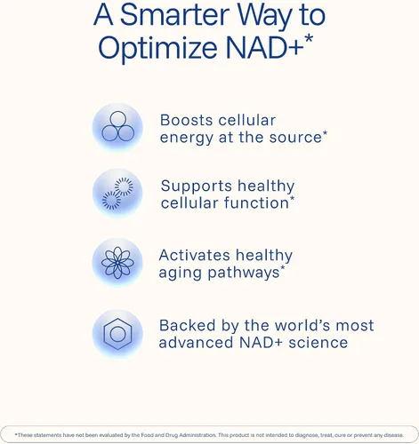 Vista 6 de ProHealth NAD Triple Boost™ con NMN 500 mg y NMNH 100 mg más apigenina y trans-resveratrol. Promueve la longevidad, la salud del corazón