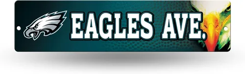 Vista 42 de Señal de calle de plástico NFL Rico Industries 4" x 16