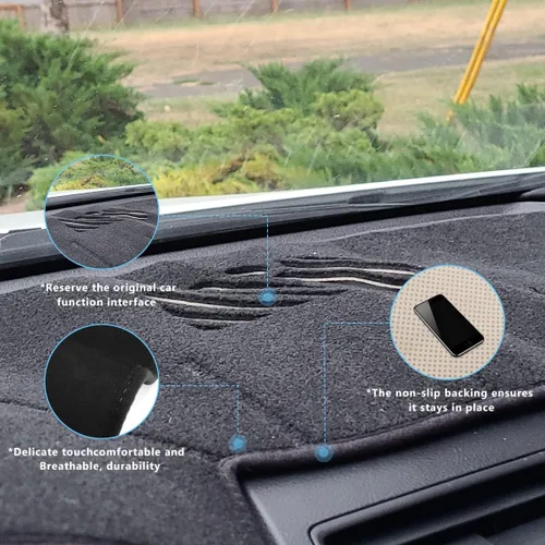 Vista 5 de auovo Cubierta de salpicadero compatible con Toyota Camry 2012-2017, accesorios protector de sombrilla antideslizante cubierta de alfombra