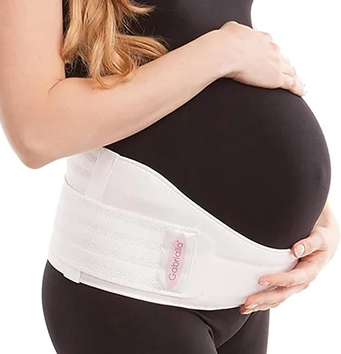 Vista 11 de GABRIALLA Cinturón de apoyo de maternidad con forro de algodón transpirable, ayuda a prevenir las estrías y aliviar el dolor de espalda baja