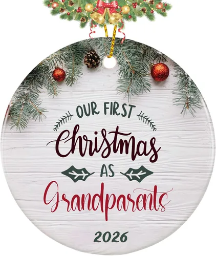 Vista 8 de Adorno para la primera Navidad del bebé 2025, adorno de mi primera Navidad, primeros adornos de Navidad del bebé 2025 para niño, niña, 2.9" cerámica