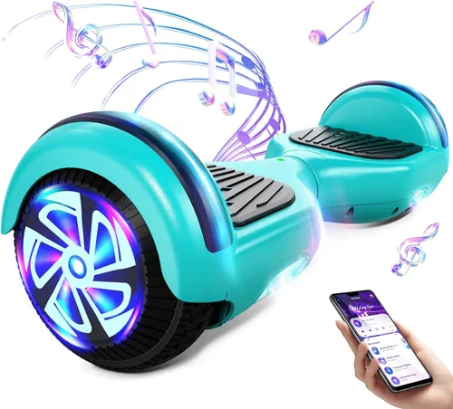 Vista 9 de CBD Hoverboard, Bluetooth 6.5" All-Terrain Off-Road Scooter with LED Lights Negro