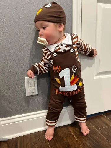 Vista 4 de Gakizon Trajes de Halloween para bebé, divertidos trajes de payaso pirata, ropa de Halloween para bebés, ropa de otoño e invierno