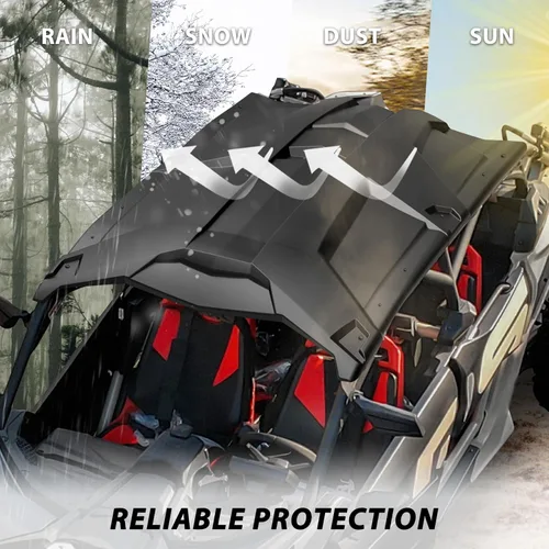 Vista 4 de SAUTVS Cubierta rígida para techo deportivo Can-Am Maverick X3, 4 piezas combinadas de techo duro para accesorios Can Am Maverick X3 MAX 2017-2025