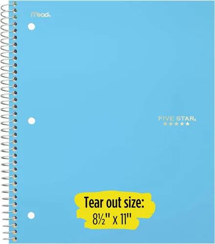 Vista 6 de Cuaderno de espiral Five Star, Trend Paquete de 6