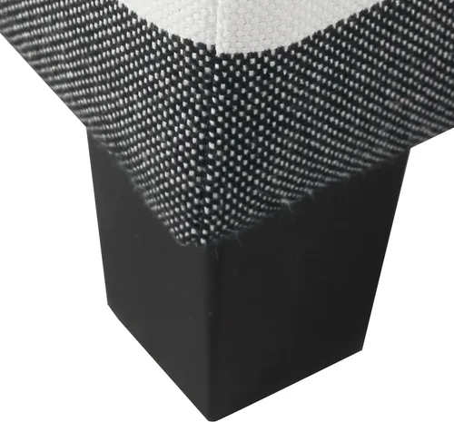 Vista 8 de HomePop Otomana Clásica Cuadrada de Almacenamiento con Tapa Desmontable Otomana con Almacenamiento para Sala de Estar y Dormitorio, Patrón de Negro