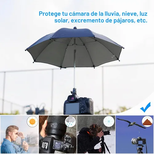 Vista 4 de DSLR cámara sin espejo zapata caliente paraguas paraguas lluvia cubierta protector