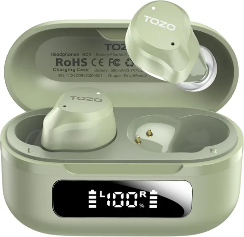 Vista 11 de TOZO NC9 Auriculares inalámbricos híbridos con cancelación activa de ruido
