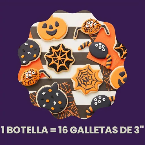 Vista 3 de Wilton Glaseado de galletas, listo para usar, secado rápido, botella de glaseado para decorar galletas de azúcar y pan de jengibre, 9 onzas, negro