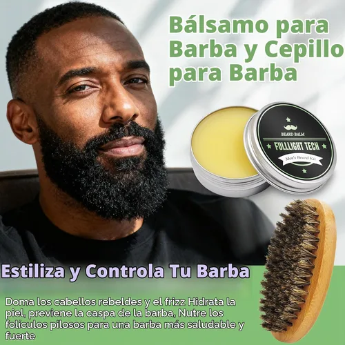 Vista 6 de Kit de barba con 3 aromas de aceite de barba y juego de jabón y bálsamo para barba de tabaco dulce