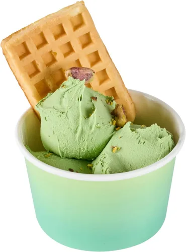 Vista 52 de Restaurantware Coppetta - Vasos de postre de 3 onzas, 50 tazas desechables para helado, tapas se venden por separado, cuencos de papel a cuadros