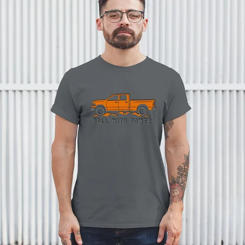 Vista 8 de Tee Hunt Camisetas gráficas y camisetas sin mangas para hombre Roll with Power Pickup Truck