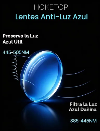 Vista 7 de Gafas de luz azul para hombre, protección ocular antifatiga ocular