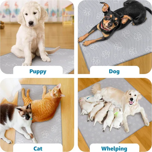 Vista 4 de IMPROVIA® Almohadilla reutilizable para cachorros, impermeable, extra absorbente, lavable para entrenamiento de perros, parto y más, protege tus