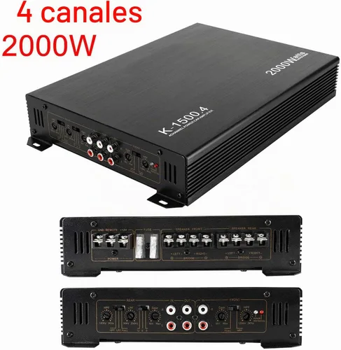 Vista 5 de YaeCCC Amplificador de 4 canales de 2000 W Amplificadores de coche de audio para coche Amplificadores de subwoofer