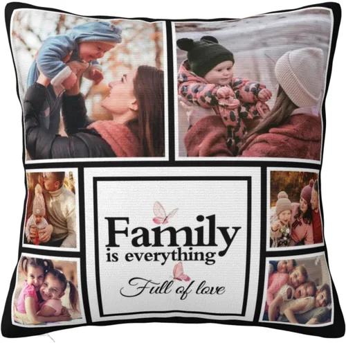 Vista 12 de Regalos para mamá - Funda de almohada personalizada con fotos, funda de almohada personalizada con foto para mamá, funda de almohada personalizada