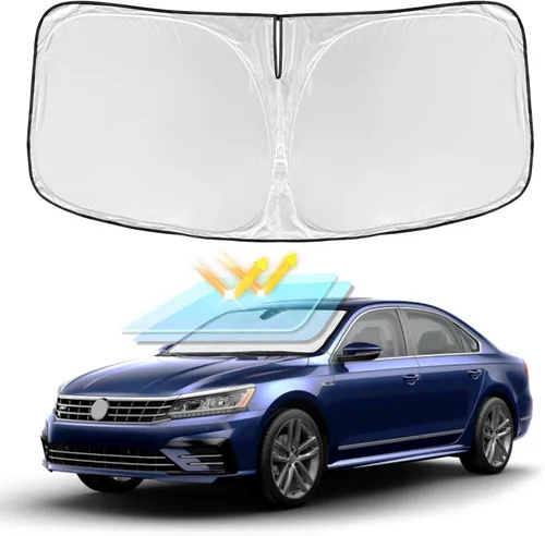 Vista 204 de Parasol de 4 capas para parabrisas, ajuste personalizado, tela 240T
