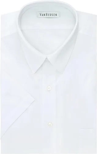 Vista 3 de Van Heusen Mens Big Fit Short Sleeve Dress Shirts Poplin Solid (Big And Tall)