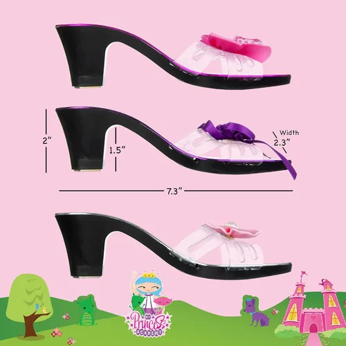 Vista 13 de 3 Pack Dress Up Kids Royalty Heels - Pretend Play High Heels for Kids, Princess Play Dress Shoes - Toddler Size 7-10
