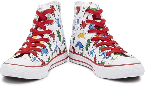 Vista 3 de Converse Chuck Taylor All Star Dinoverse - Tenis altos unisex para niños, Negro
