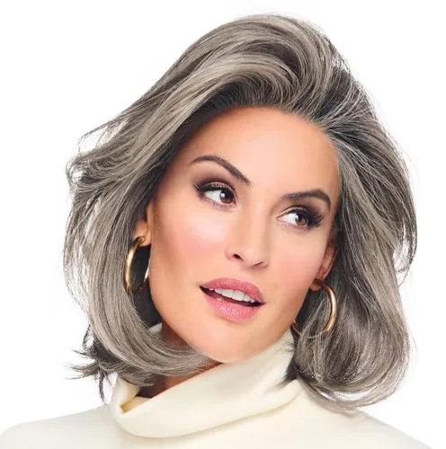 Vista 8 de Raquel Welch Flying Solo - Peluca para niños, 100% atada a mano por ropa de pelo, gorra pequeña promedio, RL10/12 castaño iluminado por el sol