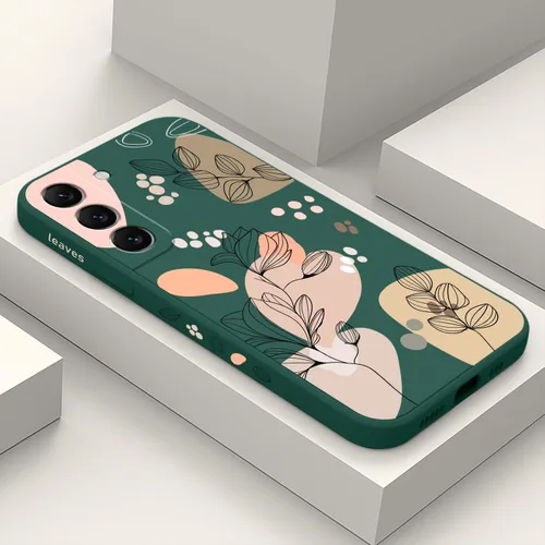 Vista 28 de LEECG Funda para Samsung Galaxy S22, Diseños de Flores Elegantes de Silicona Suave con Protección contra Caídas y Resistente a Huellas Dactilares