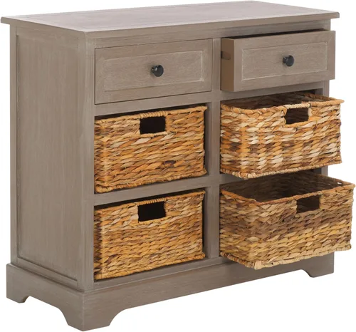 Vista 10 de Safavieh American Homes Collection Herman - Cesta de mimbre para almacenamiento marrón