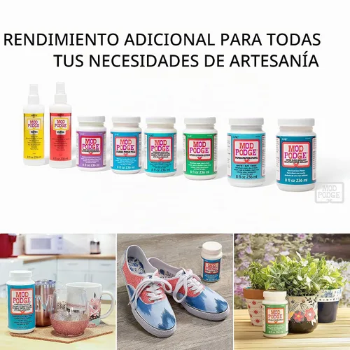Vista 3 de Mod Podge Sellador a base de agua apto para lavavajillas, pegamento y acabado (8 onzas), CS15059 Gloss, 8 onzas Transparente