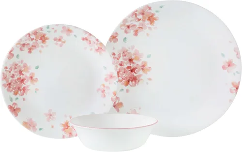 Vista 9 de Corelle Ocean Blues - Vajilla resistente a las roturas y a las roturas para 4 personas, color azul, 12 piezas