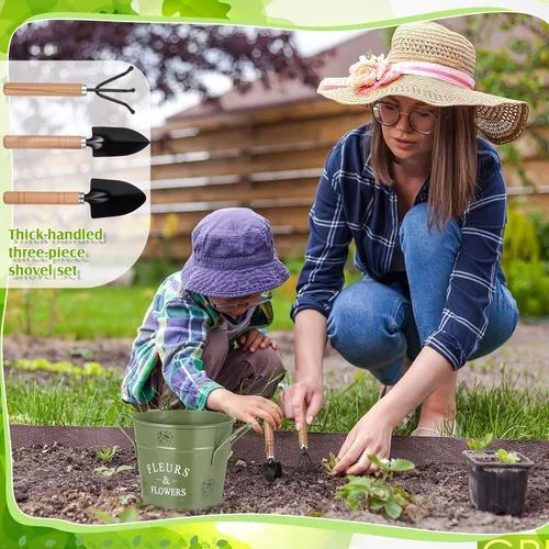 Vista 6 de Tarpop Juego de Herramientas de Jardín de Navidad Plant Whisperer Regalos de Jardinería para Mujeres, Kit de Herramientas de Plantación de Vegetales