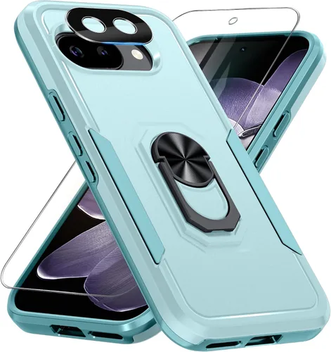 Vista 13 de Janmitta Funda para Google Pixel 8a con Protector de Pantalla + Protector de Lente de Cámara, Resistente a Prueba de Golpes de Servicio Pesado