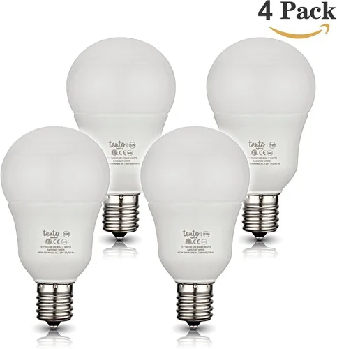 Vista 8 de Bombilla LED E17 de luz diurna 6000k 40 W de repuesto 5 vatios solamente Bombillas LED de globo de base intermedia E17 paquete de 4 bombillas LED