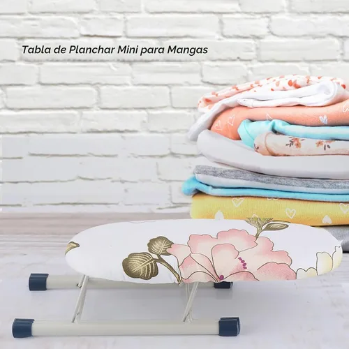 Vista 3 de Peony - Mini tabla de planchar plegable que ahorra espacio con pies antideslizantes, patas de metal duraderas, pequeño soporte de hierro de mesa