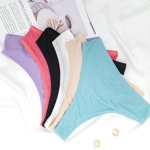 Vista 5 de Umiehary Bragas deportivas elásticas de algodón y nailon de cintura alta para mujer ropa interior transpirable talla regular y grande