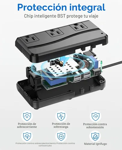 Vista 8 de Convertidor Bestek de 200 W Negro