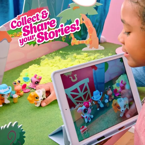 Vista 9 de Littlest Pet Shop - Pet Surprise - Paquete de tres - Serie 4 - Figura de juguete auténtica LPS Bobble Head de 7, animal de juguete coleccionable, a