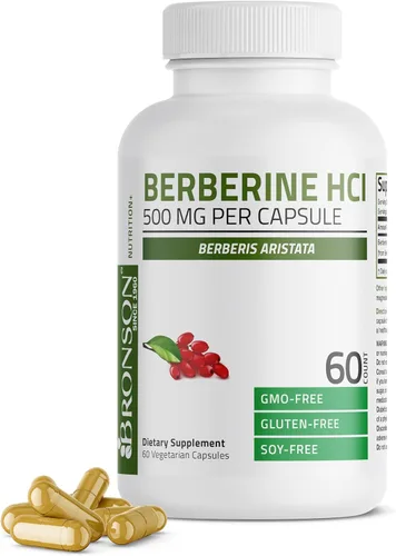 Vista 8 de Bronson Berberina como berberina HCI Berberis Aristata 500mg por cápsula vegetariana sin OMG, 30 cápsulas vegetarianas