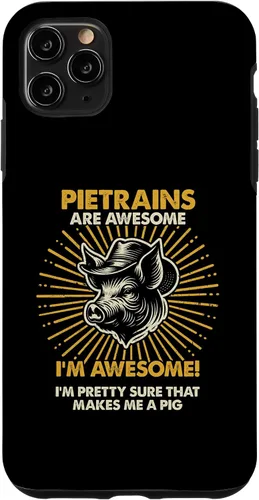 Vista 12 de iPhone 12 mini Pig Dad Mom Awesome - Caso de criador de granjeros Pietrains
