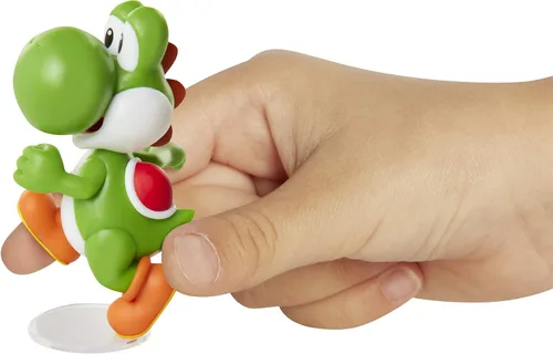 Vista 5 de Super Mario Figura de acción de 2.5 pulgadas corriendo Yoshi juguete coleccionable